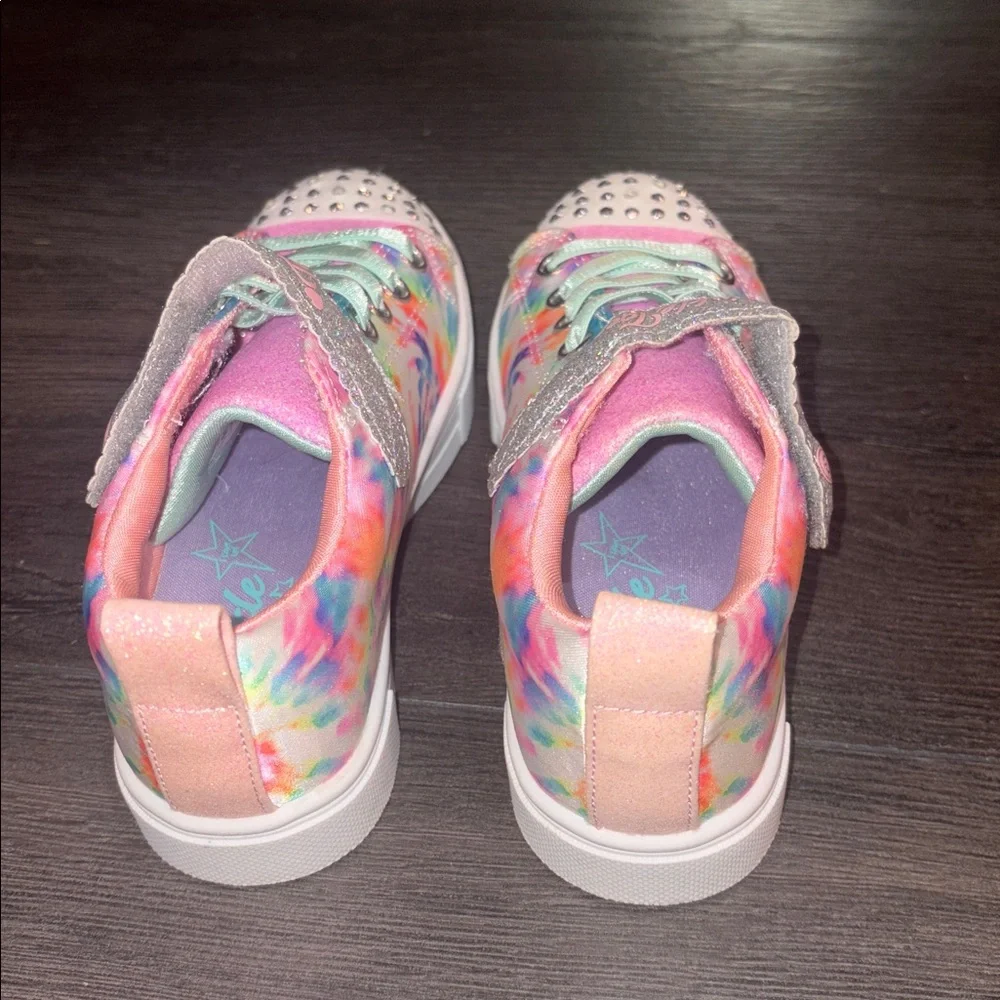 NEW Skechers Twinkle Toes Spark Stormy Brights Slip on Light up Sneakers Size 11 - Picture 7 of 14